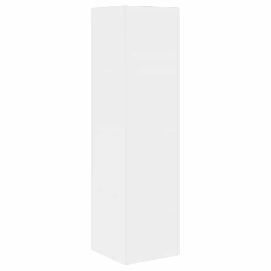 vidaXL Eckschrank Hochglanz Weiß 27,5x27x102cm Holzwerkstoff