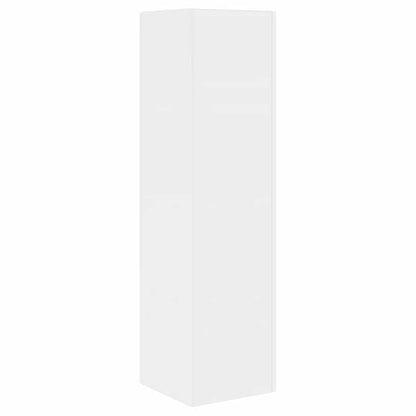 vidaXL Eckschrank Hochglanz Weiß 27,5x27x102cm Holzwerkstoff