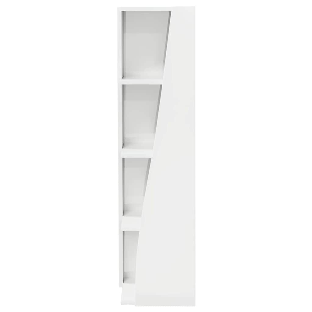 vidaXL Eckschrank Hochglanz Weiß 27,5x27x102cm Holzwerkstoff