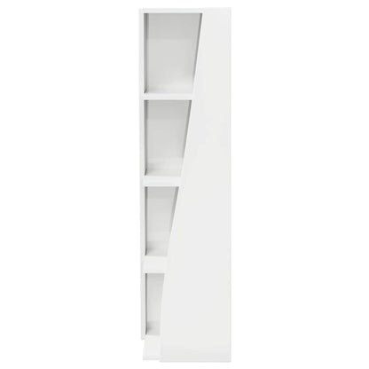 vidaXL Eckschrank Hochglanz Weiß 27,5x27x102cm Holzwerkstoff