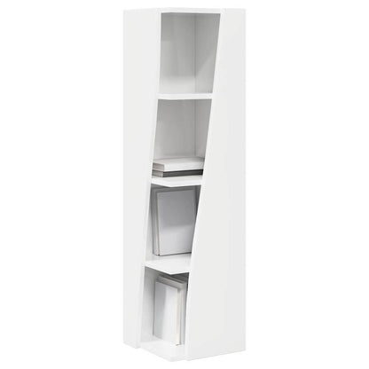 vidaXL Eckschrank Hochglanz Weiß 27,5x27x102cm Holzwerkstoff
