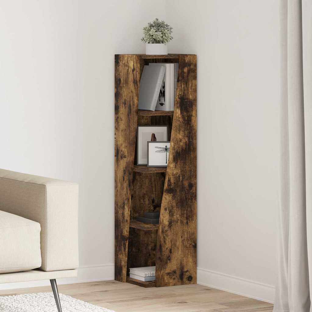 vidaXL Eckschrank Geräucherte Eiche 27,5x27x102cm Holzwerkstoff