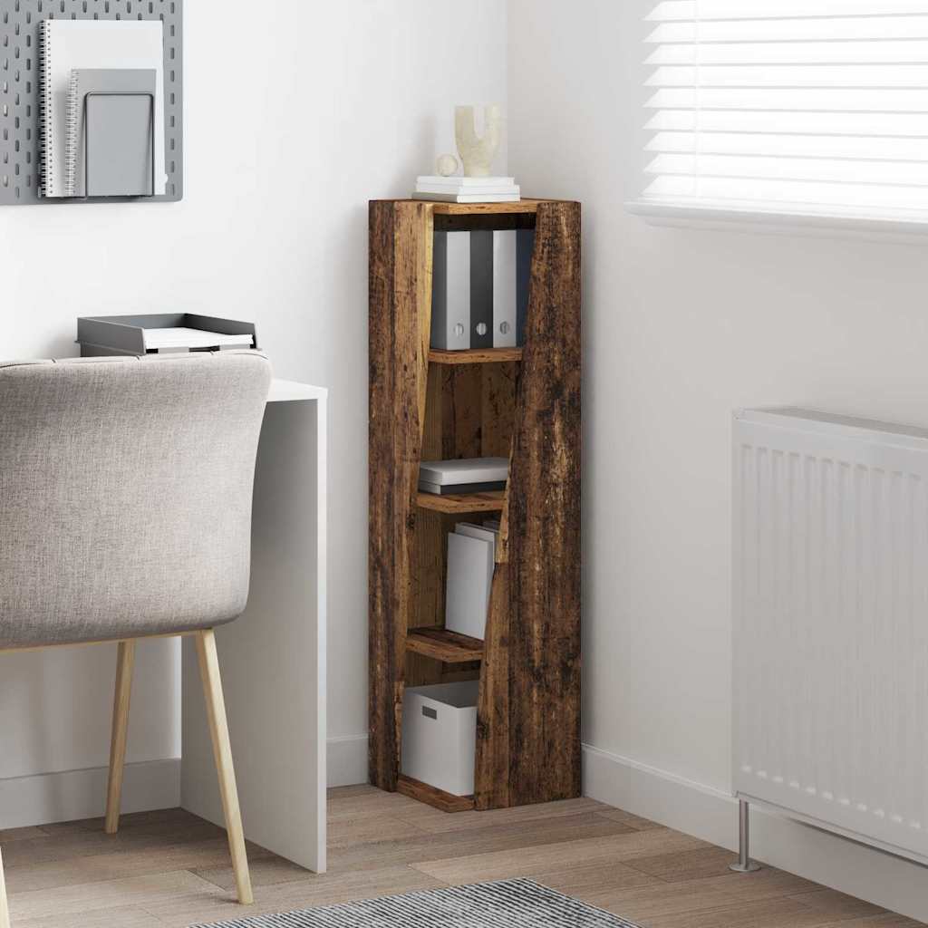 vidaXL Eckschrank Altholz 27,5x27x102cm Holzwerkstoff