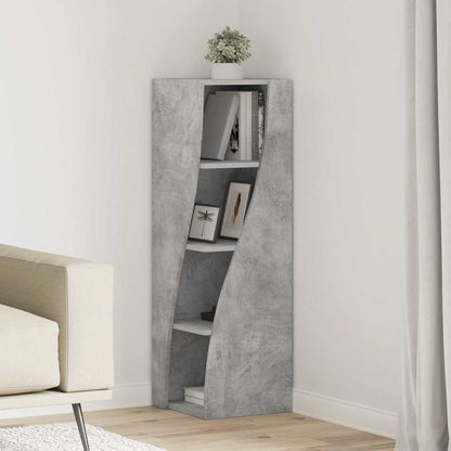 vidaXL Eckschrank Beton Grau 32x32x102cm Holzwerkstoff