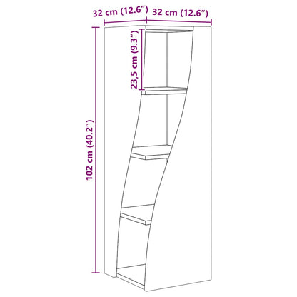 vidaXL Eckschrank Beton Grau 32x32x102cm Holzwerkstoff