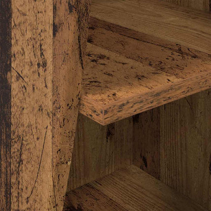 vidaXL Eckschrank Altholz 32x32x102cm Holzwerkstoff