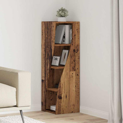 vidaXL Eckschrank Altholz 32x32x102cm Holzwerkstoff