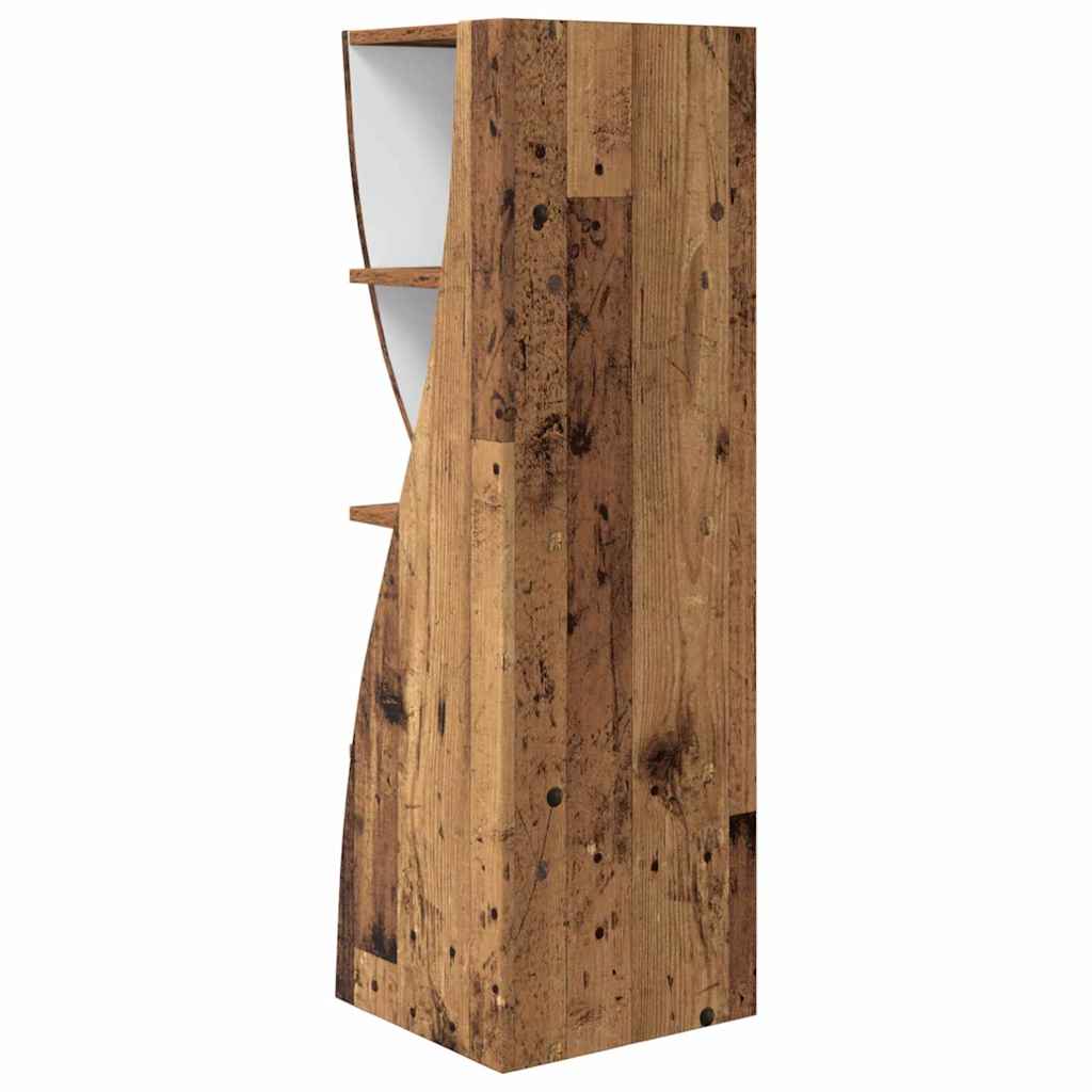 vidaXL Eckschrank Altholz 32x32x102cm Holzwerkstoff