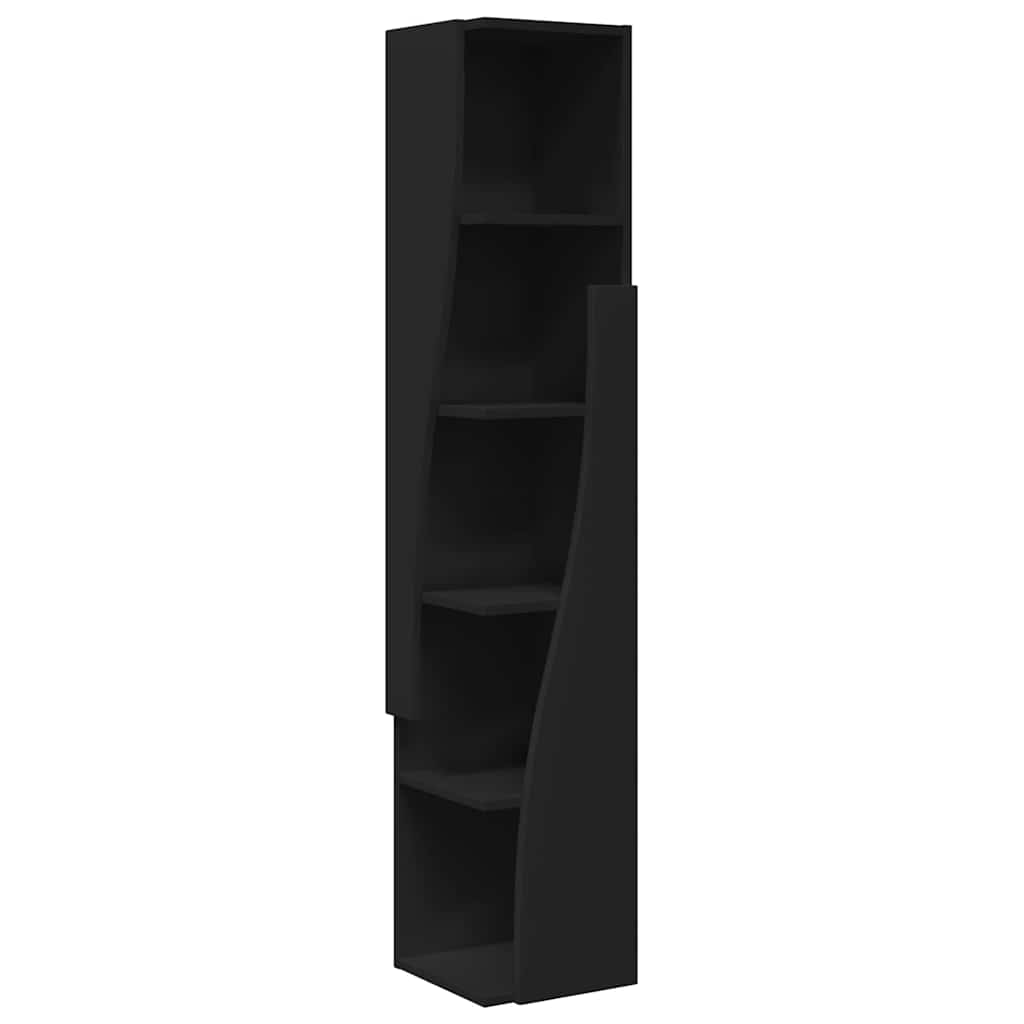 vidaXL Eckschrank Schwarz 27,5x27x140cm Holzwerkstoff