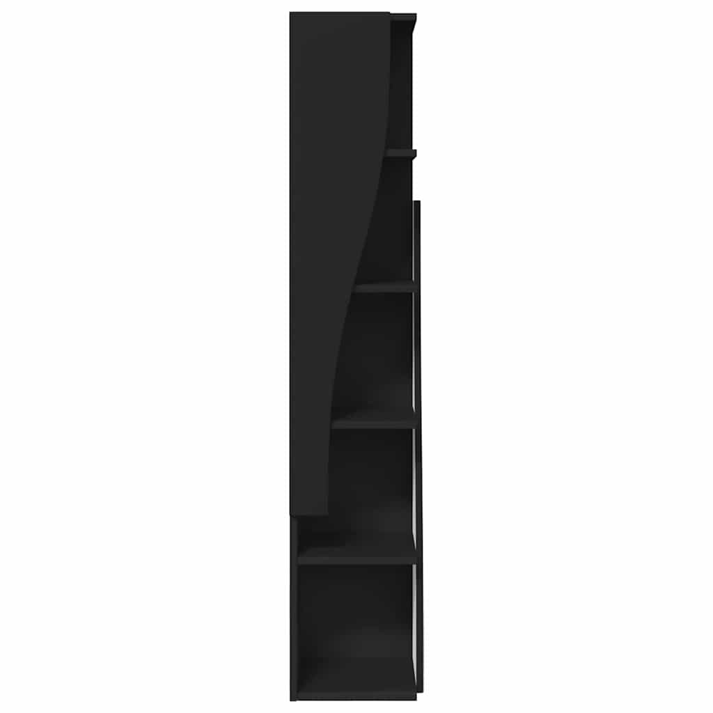 vidaXL Eckschrank Schwarz 27,5x27x140cm Holzwerkstoff