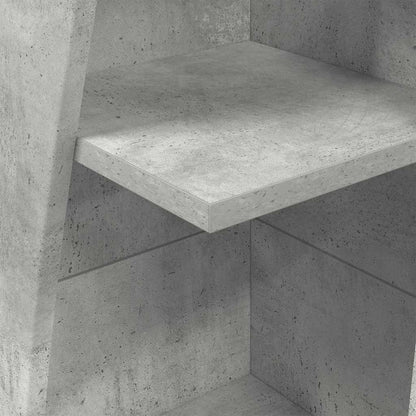 Eckschrank Beton Grau 27,5x27x140cm Holzwerkstoff