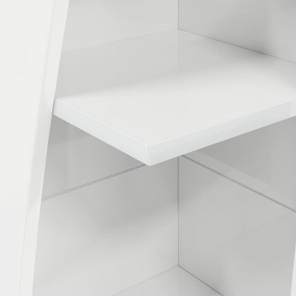 vidaXL Eckschrank Hochglanz Weiß 27,5x27x140cm Holzwerkstoff
