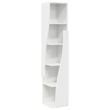 vidaXL Eckschrank Hochglanz Weiß 27,5x27x140cm Holzwerkstoff