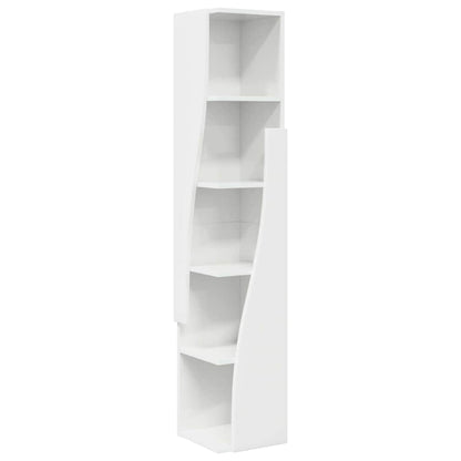 vidaXL Eckschrank Hochglanz Weiß 27,5x27x140cm Holzwerkstoff