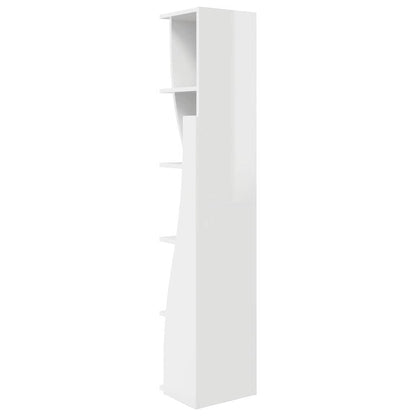 vidaXL Eckschrank Hochglanz Weiß 27,5x27x140cm Holzwerkstoff