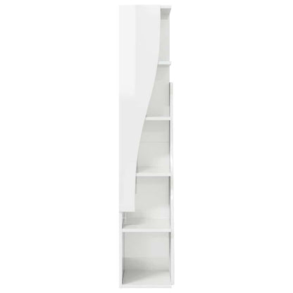 vidaXL Eckschrank Hochglanz Weiß 27,5x27x140cm Holzwerkstoff
