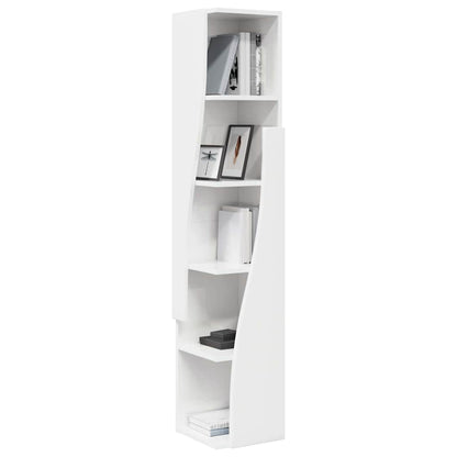 vidaXL Eckschrank Hochglanz Weiß 27,5x27x140cm Holzwerkstoff