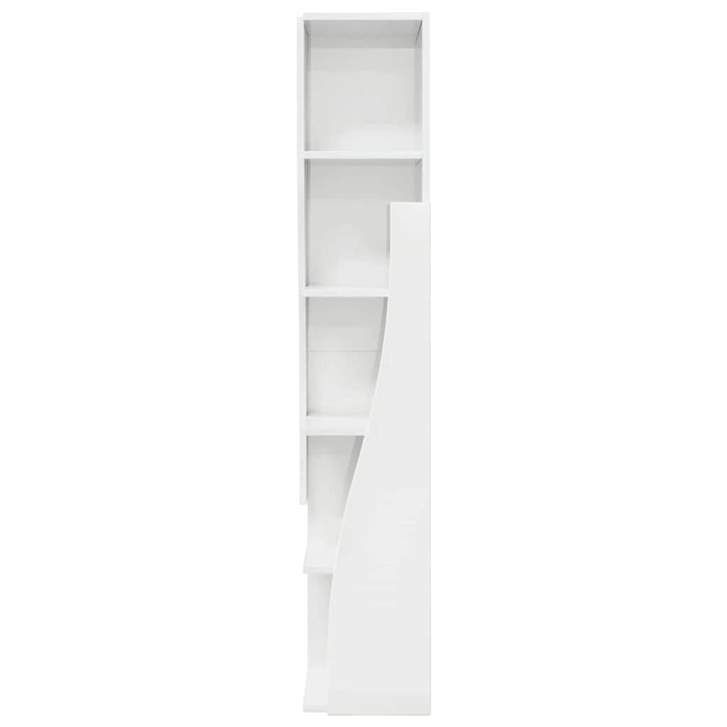 vidaXL Eckschrank Hochglanz Weiß 27,5x27x140cm Holzwerkstoff