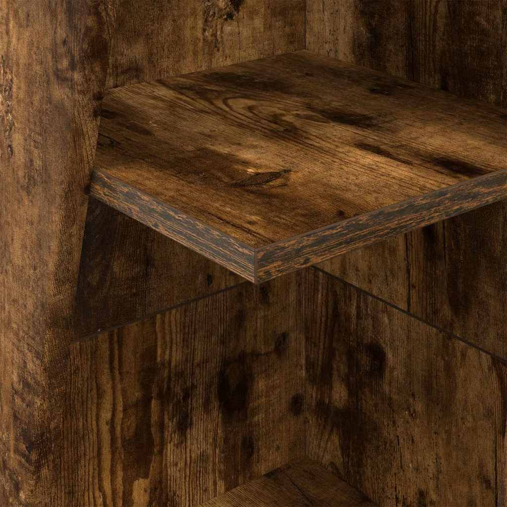 vidaXL Eckschrank Geräucherte Eiche 27,5x27x140cm Holzwerkstoff