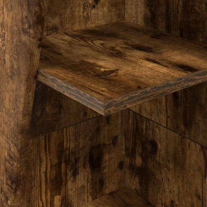 vidaXL Eckschrank Geräucherte Eiche 27,5x27x140cm Holzwerkstoff