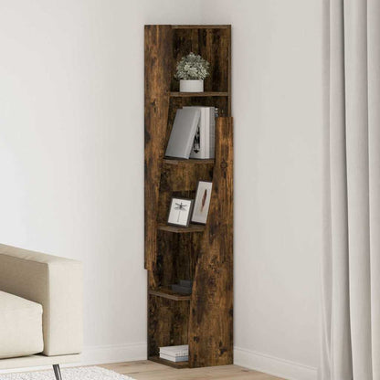 vidaXL Eckschrank Geräucherte Eiche 27,5x27x140cm Holzwerkstoff