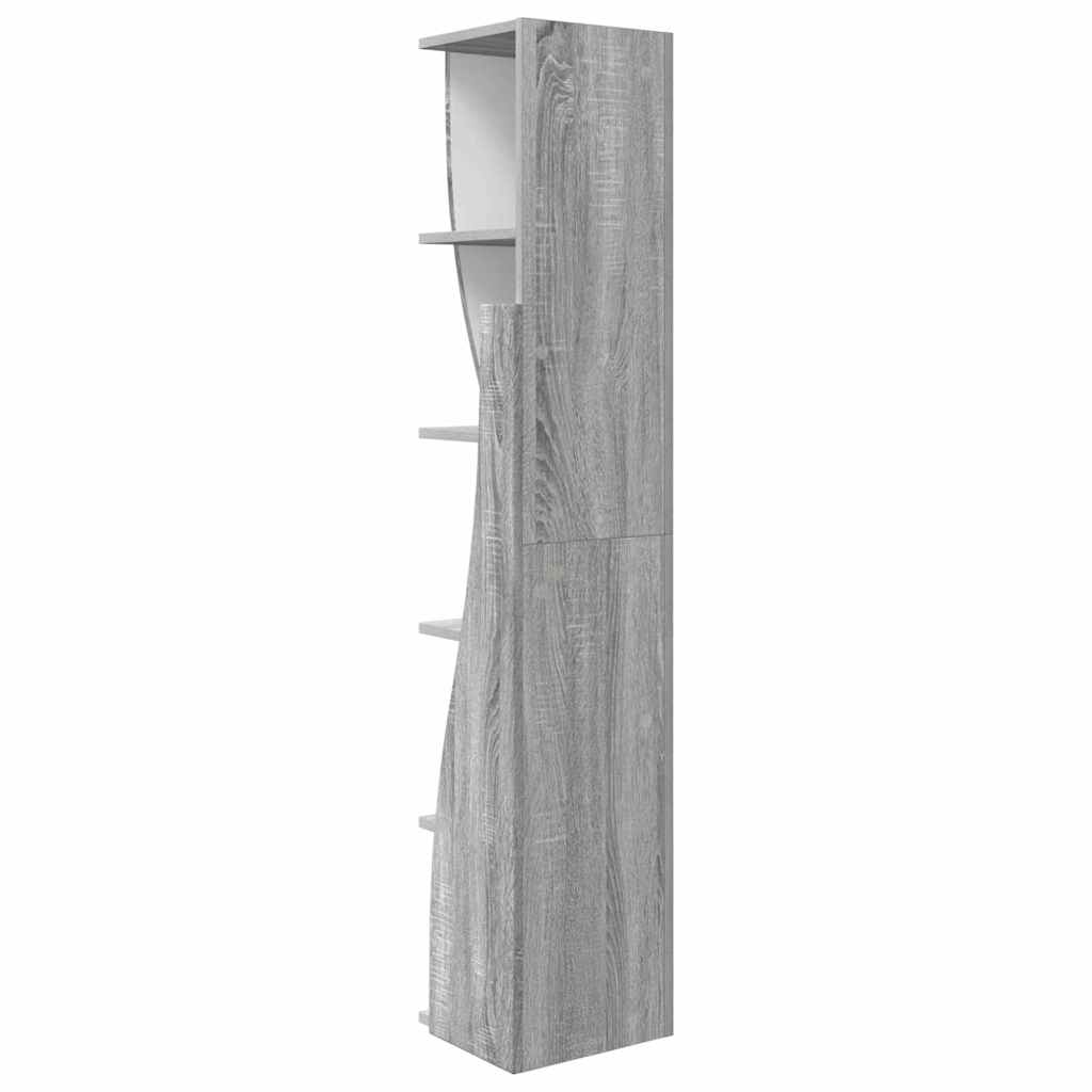 vidaXL Eckschrank Graues Sonoma 27,5x27x140cm Holzwerkstoff