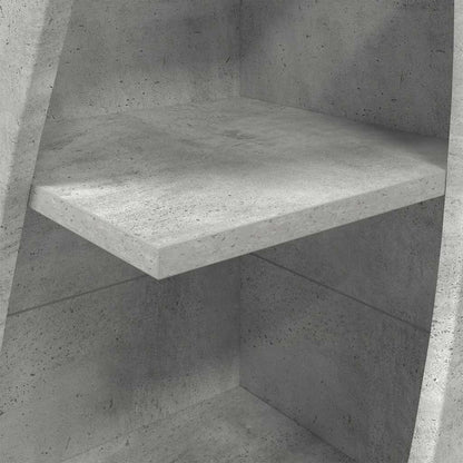 vidaXL Eckschrank Beton Grau 32x32x140cm Holzwerkstoff