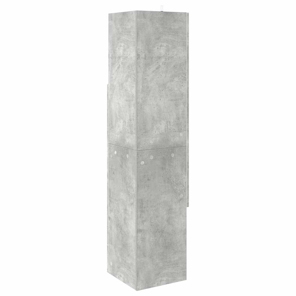 vidaXL Eckschrank Beton Grau 32x32x140cm Holzwerkstoff