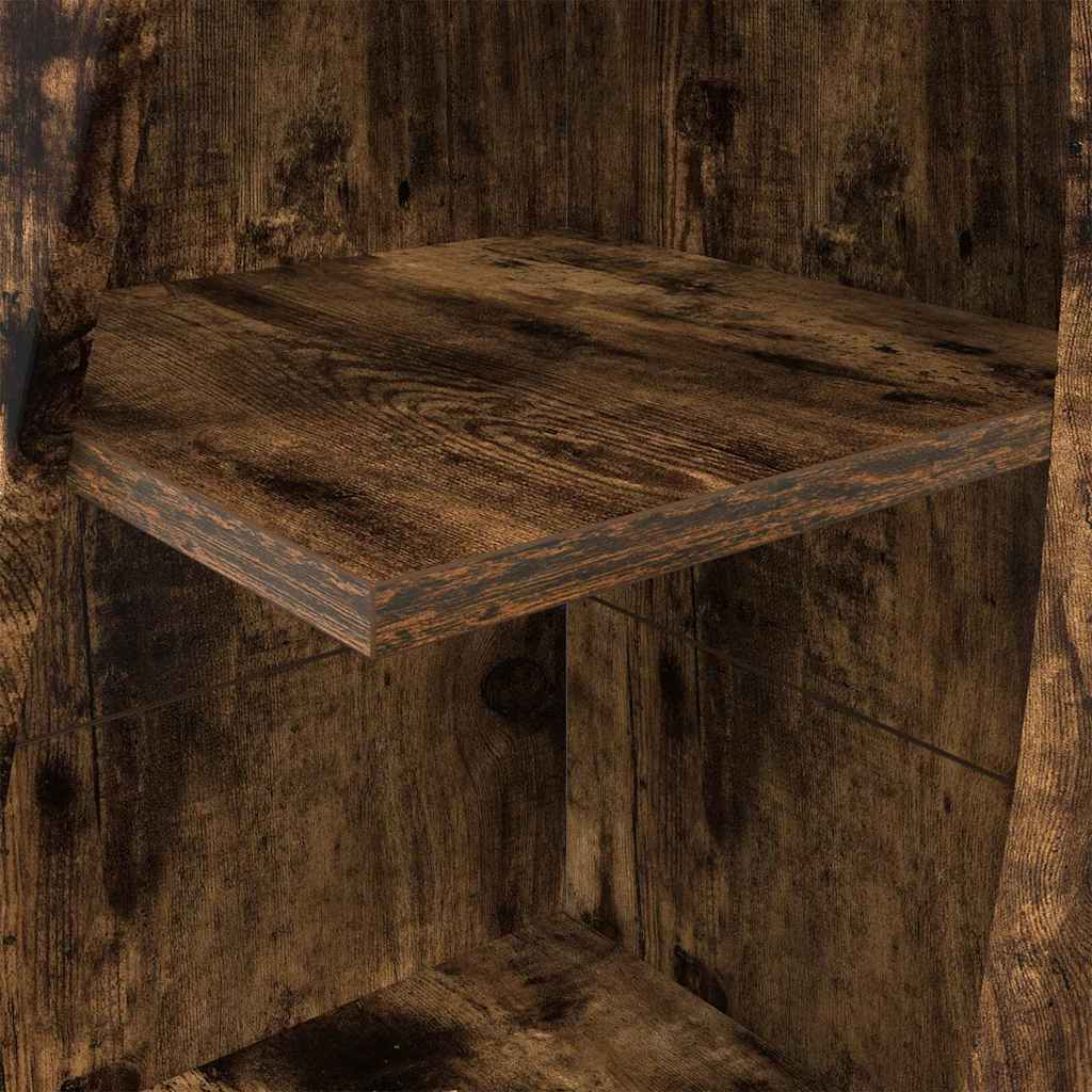 vidaXL Eckschrank Geräucherte Eiche 32x32x140cm Holzwerkstoff