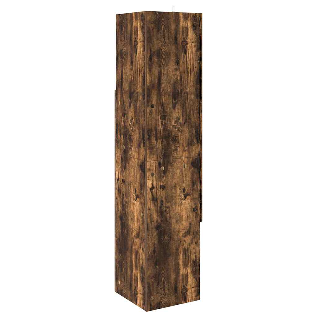 vidaXL Eckschrank Geräucherte Eiche 32x32x140cm Holzwerkstoff
