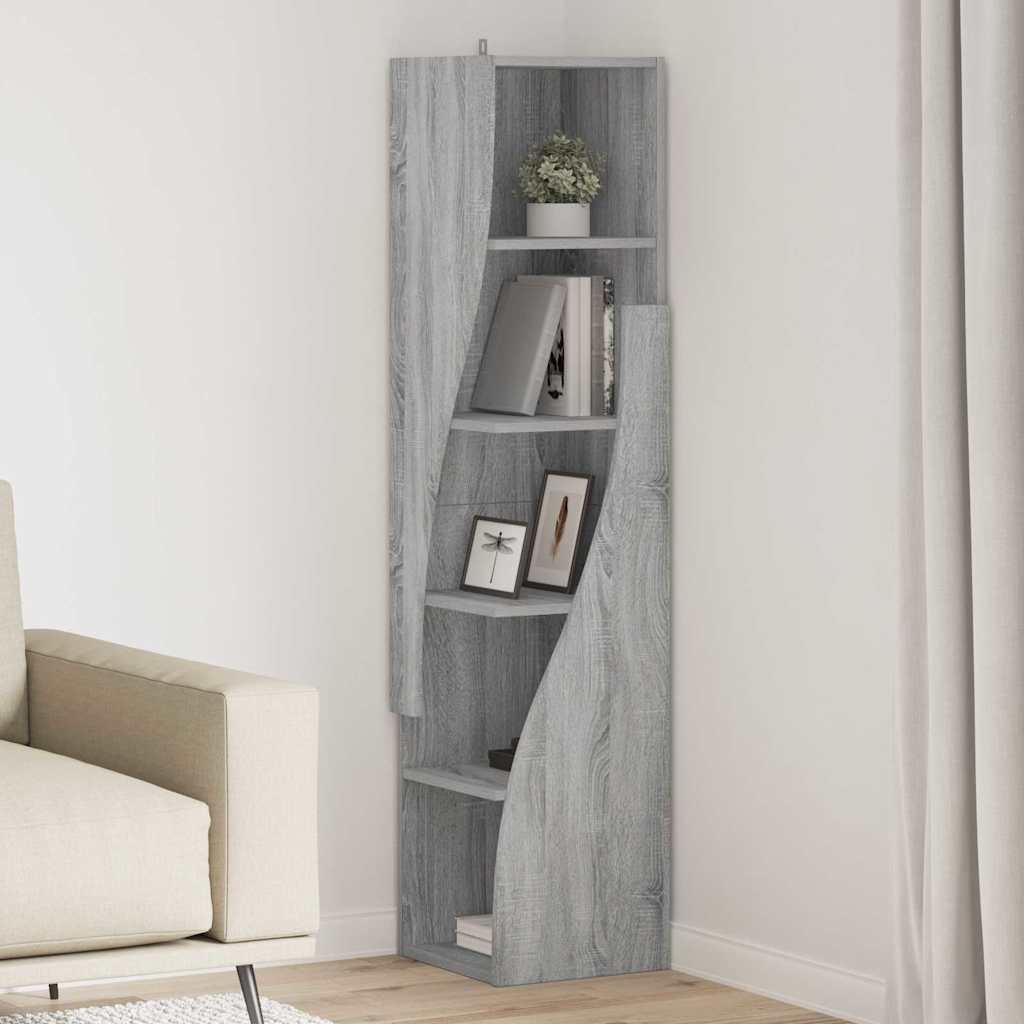 vidaXL Eckschrank Graues Sonoma 32x32x140cm Holzwerkstoff