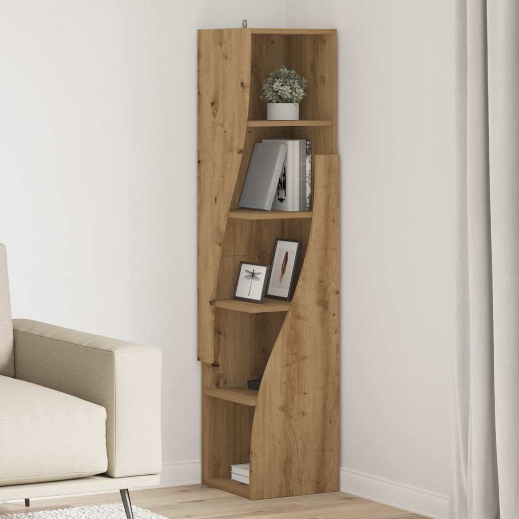 vidaXL Eckschrank Artisan-Eiche 32x32x140cm Holzwerkstoff