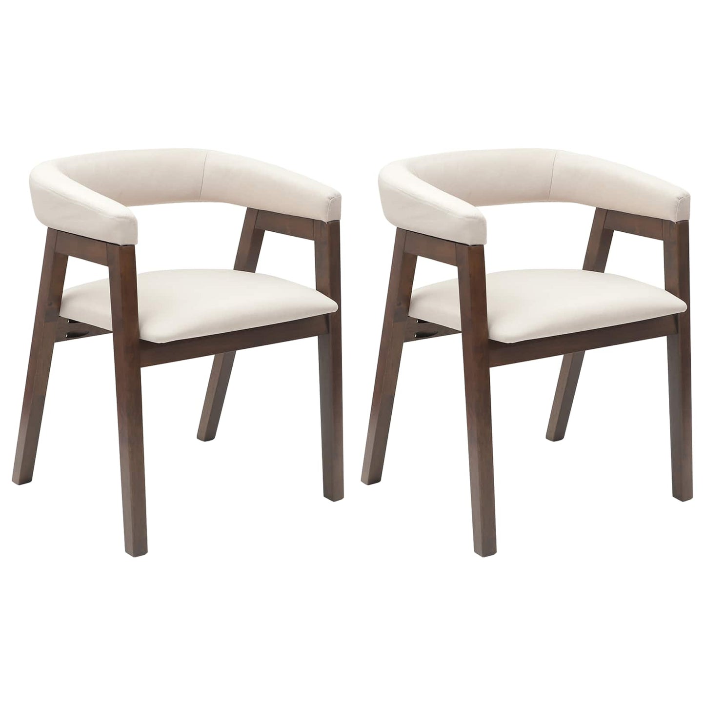 vidaXL Esszimmerstühle 2 pcs Hellbraun 54 x 57 x 73 cm