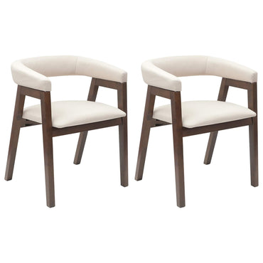 vidaXL Esszimmerstühle 2 pcs Hellbraun 54 x 57 x 73 cm