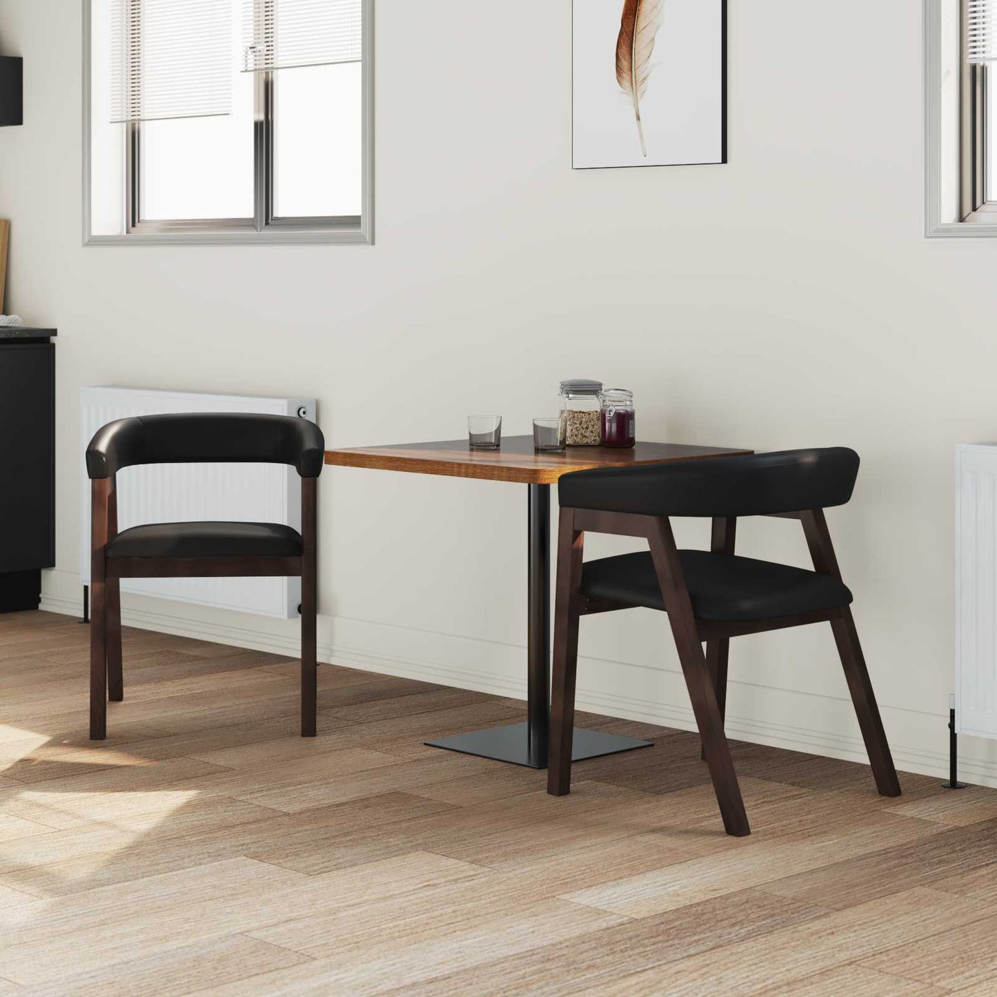 vidaXL Esszimmerstühle 2 pcs Hellbraun 54 x 57 x 73 cm