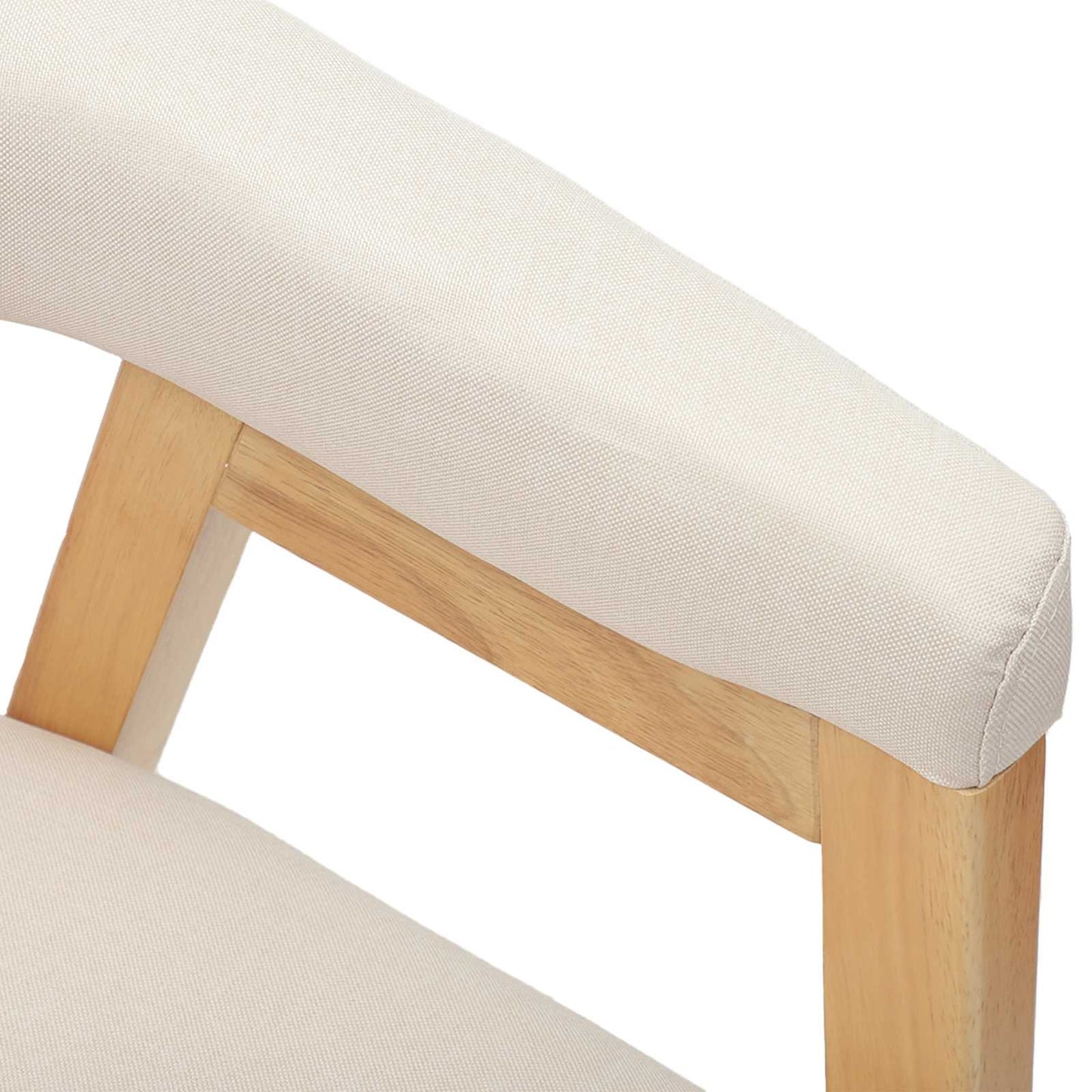vidaXL Esszimmerstühle 2 pcs Natur 54 x 57 x 73 cm Massives Gummiholz