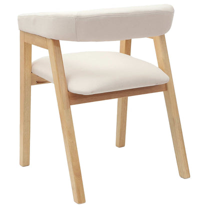 vidaXL Esszimmerstühle 2 pcs Natur 54 x 57 x 73 cm Massives Gummiholz