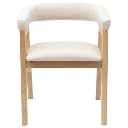 vidaXL Esszimmerstühle 2 pcs Natur 54 x 57 x 73 cm Massives Gummiholz