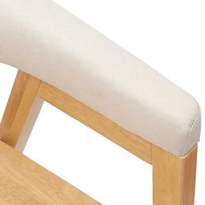 vidaXL Esszimmerstühle 2 pcs Natur 54 x 57 x 73 cm Massives Gummiholz