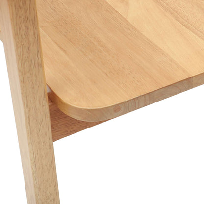 vidaXL Esszimmerstühle 2 pcs Natur 54 x 57 x 73 cm Massives Gummiholz