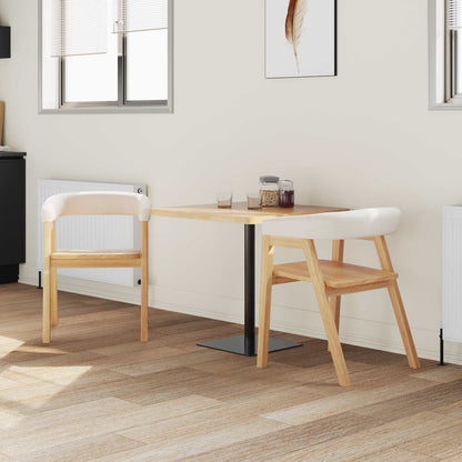 vidaXL Esszimmerstühle 2 pcs Natur 54 x 57 x 73 cm Massives Gummiholz