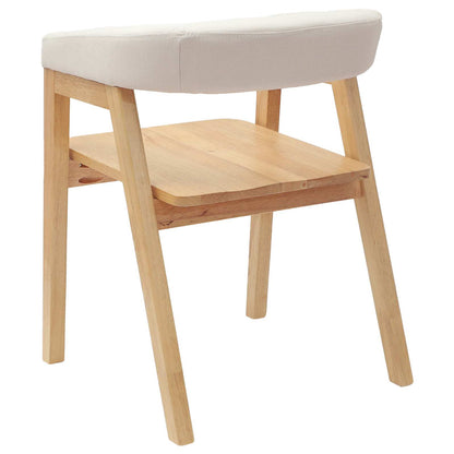 vidaXL Esszimmerstühle 2 pcs Natur 54 x 57 x 73 cm Massives Gummiholz