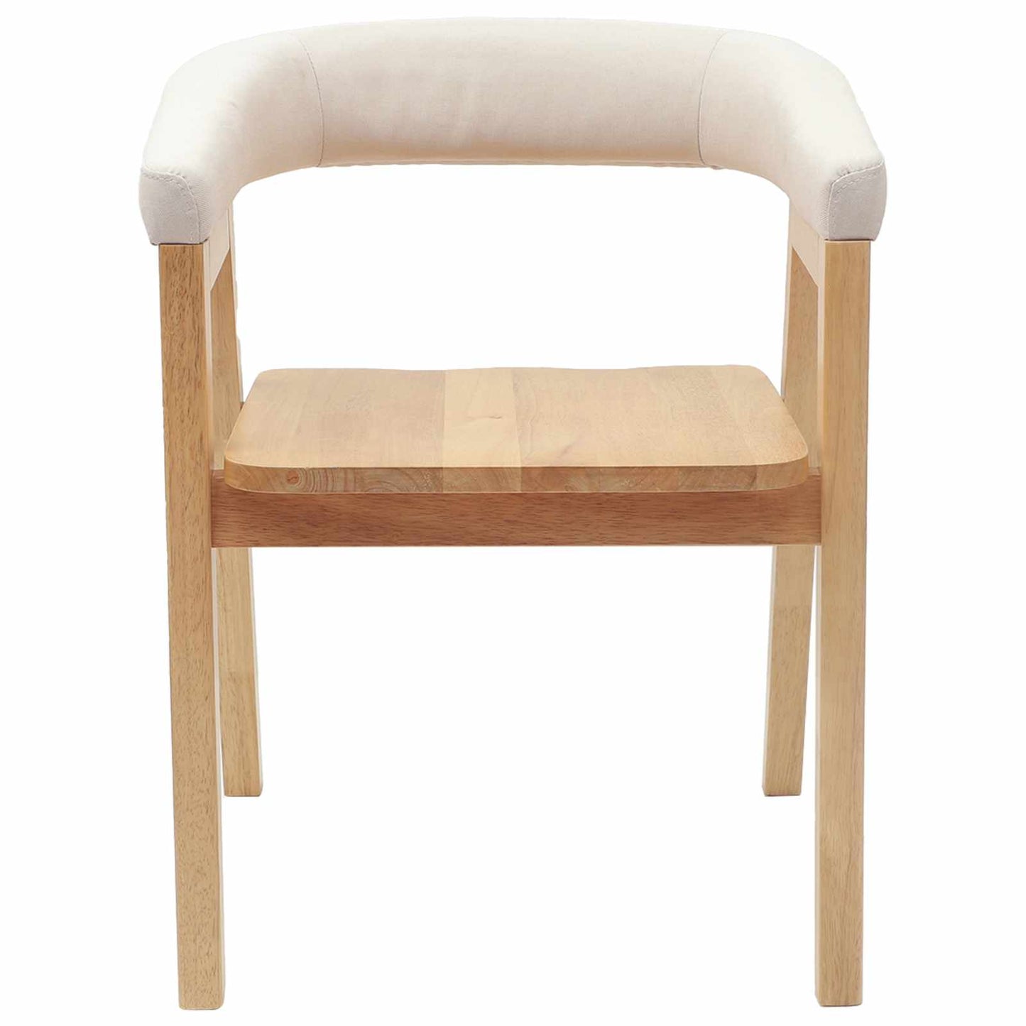vidaXL Esszimmerstühle 2 pcs Natur 54 x 57 x 73 cm Massives Gummiholz