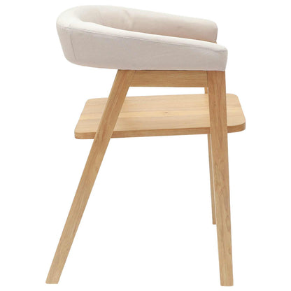 vidaXL Esszimmerstühle 2 pcs Natur 54 x 57 x 73 cm Massives Gummiholz