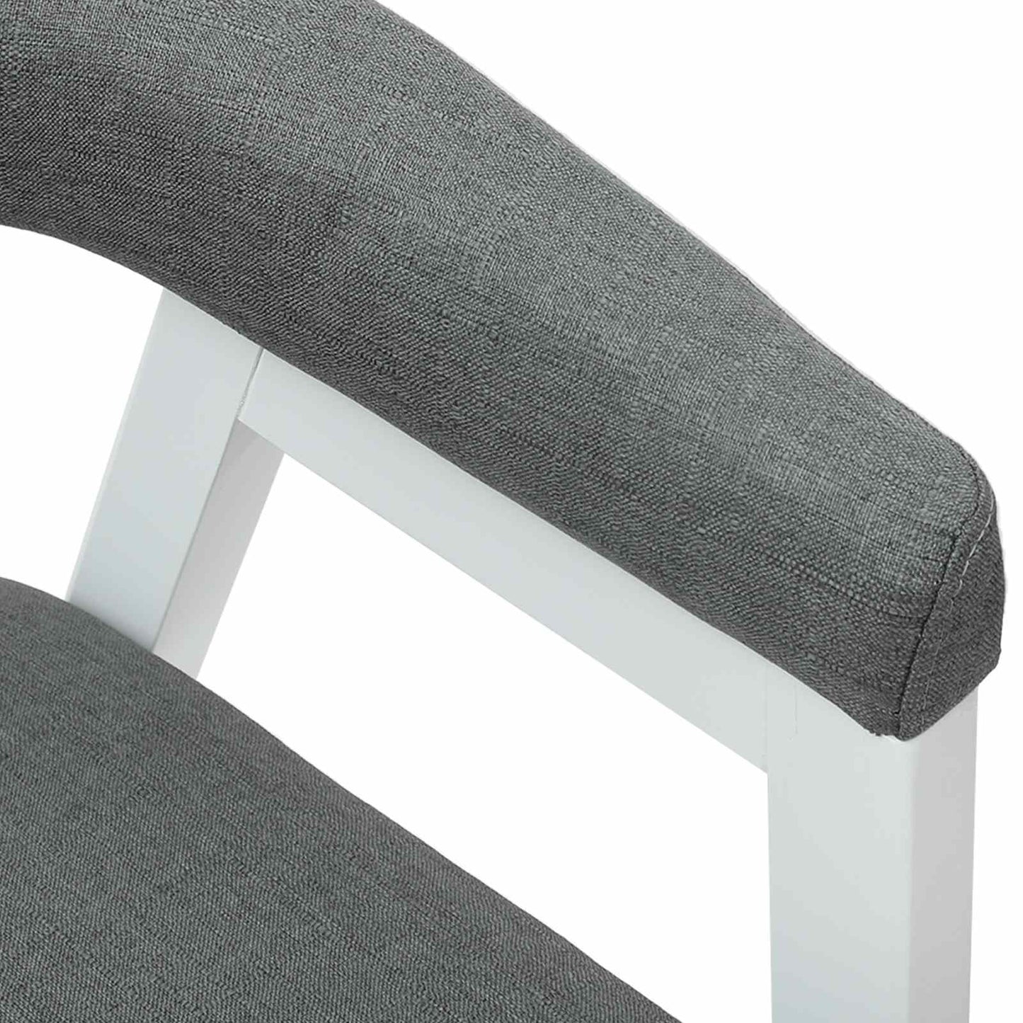 vidaXL Esszimmerstühle 2 pcs Weiß 54 x 57 x 73 cm Massives Gummiholz