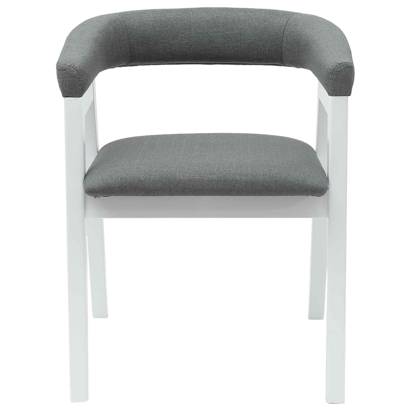 vidaXL Esszimmerstühle 2 pcs Weiß 54 x 57 x 73 cm Massives Gummiholz