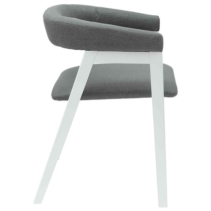 vidaXL Esszimmerstühle 2 pcs Weiß 54 x 57 x 73 cm Massives Gummiholz