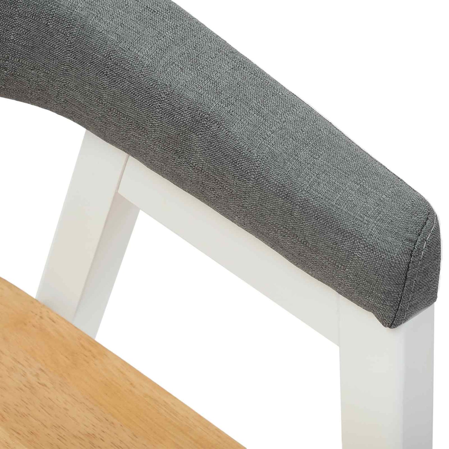 vidaXL Esszimmerstühle 2 pcs Weiß 54 x 57 x 73 cm Massives Gummiholz