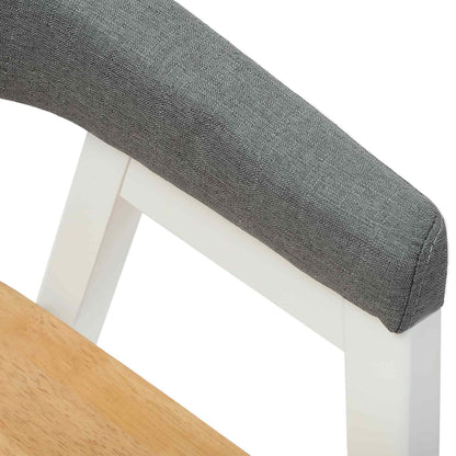 vidaXL Esszimmerstühle 2 pcs Weiß 54 x 57 x 73 cm Massives Gummiholz