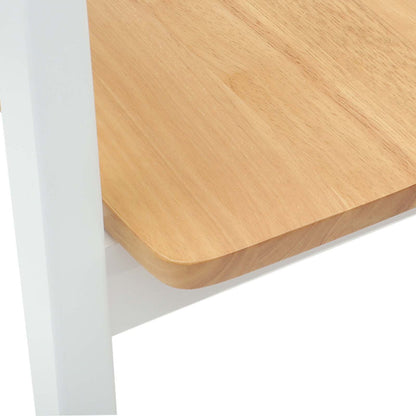 vidaXL Esszimmerstühle 2 pcs Weiß 54 x 57 x 73 cm Massives Gummiholz